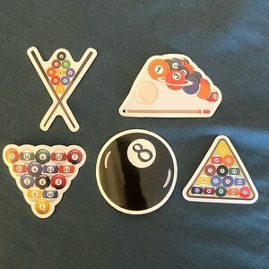 Bundle of‎ Pool Stickers - 5 Stickers